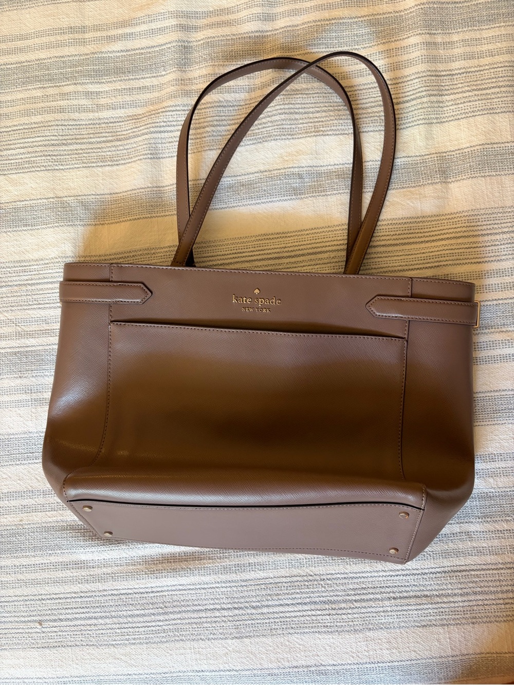 kate spade mauve leather tote